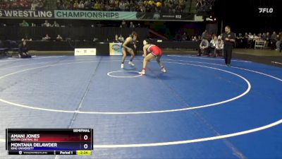 123 lbs Semifinal - Montana Delawder, King University vs Amani Jones, North Central (IL)