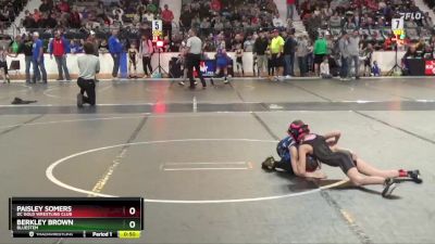 50 lbs Cons. Round 2 - Paisley Somers, DC Gold Wrestling Club vs Berkley Brown, Bluestem