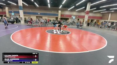 100 lbs Quarterfinal - Lillian Zapata, Spartan Mat Club vs Rilee Harrison, 3F Wrestling