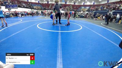 58 lbs Quarterfinal - Bailee Taylor, Tuttle Wrestling Club vs Dustin Hampton, Noble Takedown Club