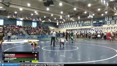 113 lbs Round 1 - Jake Marzi, Temecula Valley vs Julio Duran, Vista Murrieta