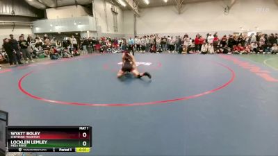 150 lbs Cons. Round 4 - Wyatt Boley, Cheyenne Mountain vs Locklen Lemley, Mesa Ridge