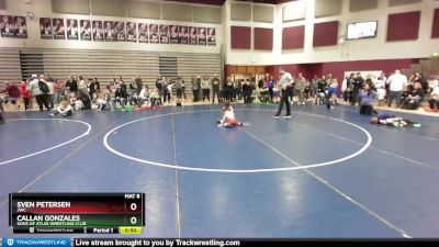 43 lbs Semifinal - Callan Gonzales, Sons Of Atlas Wrestling Club vs Sven Petersen, JWC