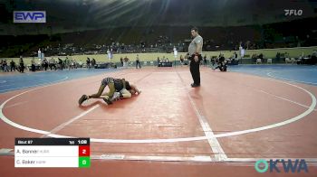 67 lbs 2nd Place - AnTerryo Banner, Hurricane Wrestling Academy vs Cyrus Baker, Harrah Little League Wrestling