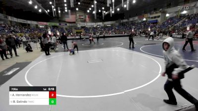 70 lbs Consi Of 8 #2 - Athena Hernandez, Mountain Wrestling vs Bentlee Galindo, Tnwc