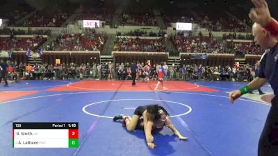 109 lbs Semifinal - Allison LeBlanc, Powell Wrestling Club vs Raenah Smith, Lionheart Wrestling