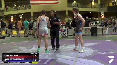 145 lbs Cons. Round 1 - Lane Willette, TX vs Andrew Bonebrake, KS