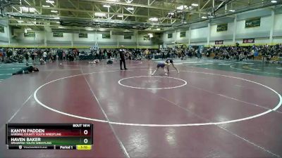 115 lbs 3rd Place Match - Haven Baker, Spearfish Youth Wrestling vs Kanyn Padden, Harding County Youth Wrestling