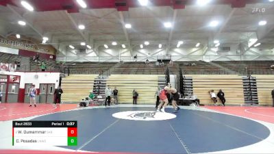 285 lbs 5th Place Match - Walid Oumammar, Fishers Tigers vs Carlos Posadas, Lawrence North Wrestling Club