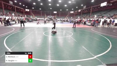 43 lbs Semifinal - Zane Montoya, Juggernaut Wrestling Club vs Hunter Vaughn, Mini Avengers