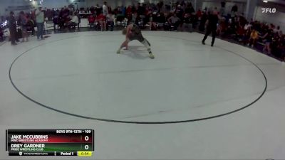 109 lbs Cons. Round 3 - Jake McCubbins, MWC Wrestling Academy vs Drey Gardner, Pride Wrestling Club