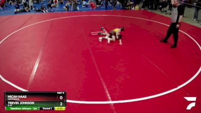 100 lbs Quarterfinal - Micah Haas, Centennial vs Trevin Johnson, K-W