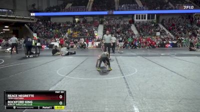 52 lbs Quarterfinal - Reace Negrette, Team Lightning vs Rockford King, Bobcat Wrestling Club