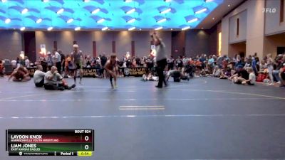 92 lbs Semifinal - Laydon Knox, Harrisonville Youth Wrestling vs Liam Jones, East Kansas Eagles