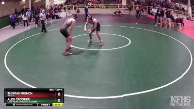 150 lbs Cons. Semi - Thomas French, Wells vs Alex Crooker, Lake Mead Christian Accdemy