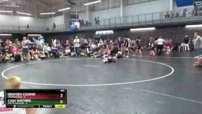 120 lbs Semis & 3rd Wb (16 Team) - Cash Waymire, Mid TN Maulers vs Graysen Cooper, StrongHouse