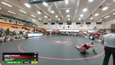 120 lbs Semis & 1st Wrestleback (8 Team) - Adrian Trujillo, Rawlins vs Ryan Nutt, Pinedale