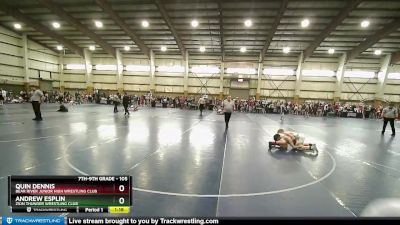 105 lbs Cons. Round 4 - Quin Dennis, Bear River Junior High Wrestling Club vs Andrew Esplin, Zion Thunder Wrestling Club