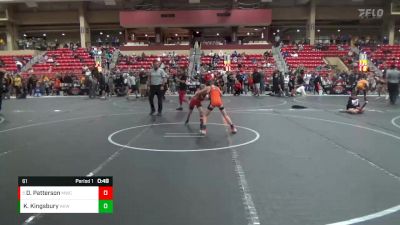 61 lbs Cons. Round 4 - Dakin Patterson, Maize Wrestling Club vs Kam Kingsbury, Abilene Kids Wrestling