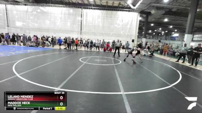 109 lbs Quarterfinal - Leland Mendez, Grizzly Wrestling Club vs Maddox Heck, King William