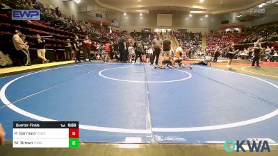 64 lbs Quarterfinal - Peyton Garrison, Verdigris Youth Wrestling vs Mattheus Brown, Tonkawa Takedown Club