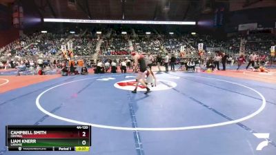 4A-120 lbs Cons. Round 2 - Campbell Smith, Central vs Liam Knerr, Laramie