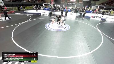 119 lbs Cons. Round 2 - Micah Vera, Beat The Streets - Los Angeles vs Vincent Gosswiller, Granite Wrestling Club