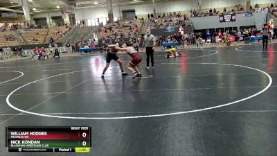 189 lbs Quarterfinal - Nick Kondan, Blackman Wrestling Club vs William Hodges, Franklin WC