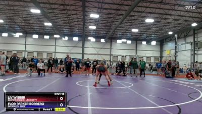 155 lbs 1st Place Match - Liv Wieber, Eastern Oregon University vs Flor Parker Borrero, Evergreen State