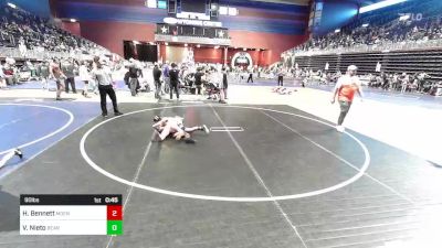 90 lbs Consolation - Hunter Bennett, Moen Wr Ac vs Victor Nieto, Bear Cave