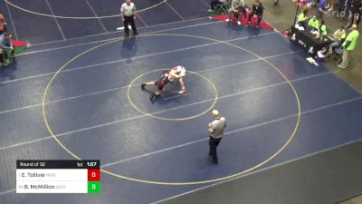 117 lbs Round Of 32 - Evan Tolliver, Ringgold vs Blake McMillion, South Western