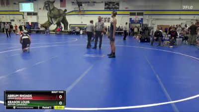 JV-26 lbs Round 2 - Abrum Rhoads, Cedar Rapids Jefferson vs Keason Louis, Benton Community