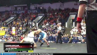 215 lbs Finals (8 Team) - Conner Bercume, Detroit Catholic Central HS vs Jacob Pretzel, Hartland HS