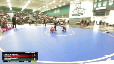 101 lbs Champ. Round 1 - Joeslin Medina, Santa Ana vs Malia Manibog, San Marino