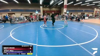 106 lbs Cons. Round 1 - Bryce Grassi, Texas vs Wyatt Vela, Gracie Barra Westchase Wrestling Club