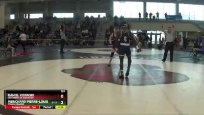 157 lbs Quarterfinal - Daniel Kosinski, University Of Scranton vs Wenchard Pierre-Louis, Ithaca College