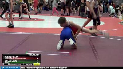 80 lbs Cons. Round 1 - Ethan Lowe, HYWO vs Ayden Miller, Alexander City Youth Wrestling