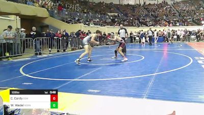 128 lbs Consi Of 32 #2 - Caleb Cordy, Edmond Memorial vs Walker Wedel, Norman North