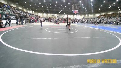 43 lbs Semifinal - Nixon Mendoza, CVBJJ vs Braxson Bas, Topeka Blue Thunder