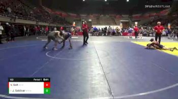 182 lbs Cons. Round 3 - John Saldivar, Bullard High School Wrestling vs Vaea Salt, Will C Wood High School Wrestling