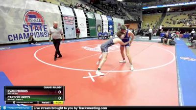 150 Class 3 lbs Champ. Round 1 - Evan Morris, Hillsboro vs Carson Hayes, Helias Catholic