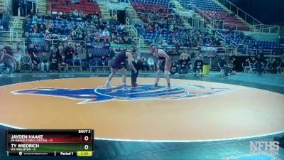 182 lbs Quarterfinals (8 Team) - Ty Wiedrich, W1-Williston vs Jayden Haake, E4-Grand Forks Central