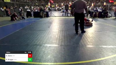 90 lbs Consy 1 - Kevin Dare, State College vs Greyson Briggs, Twin Valley