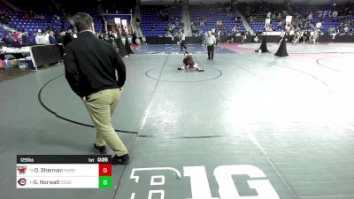 126 lbs Consi Of 8 #1 - Owen Sheiman, Fairfield Warde vs Griffin Norwalt, Concord