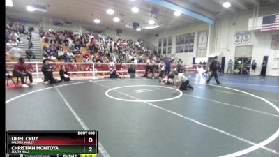 113 lbs Cons. Round 4 - Uriel Cruz, Paloma Valley vs Christian Montoya, South Hills