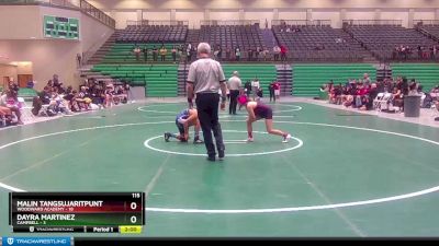 115 lbs Semis & 1st Wb (8 Team) - Dayra Martinez, Campbell vs Malin Tangsujaritpunt, Woodward Academy