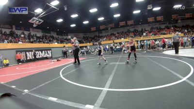 64 lbs Rr Rnd 2 - Kaden Lozano, Weatherford Youth Wrestling vs Sam Burrows, Noble Takedown Club