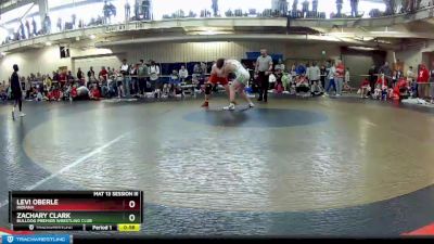 220 lbs Cons. Semi - Levi Oberle, Indiana vs Zachary Clark, Bulldog Premier Wrestling Club