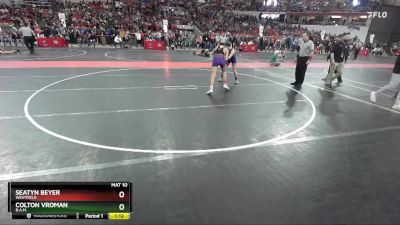 130 lbs Cons. Round 2 - Colton Vroman, B.A.M. vs Seatyn Beyer, Westfield