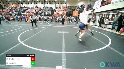 88 lbs Consi Of 8 #2 - Riley Bradley, Team Tulsa Wrestling Club vs Gabe Hunt, Grove Takedown Club